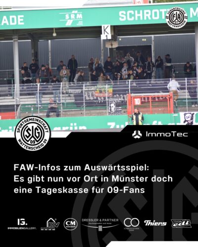 Tageskasse in Münster geöffnet