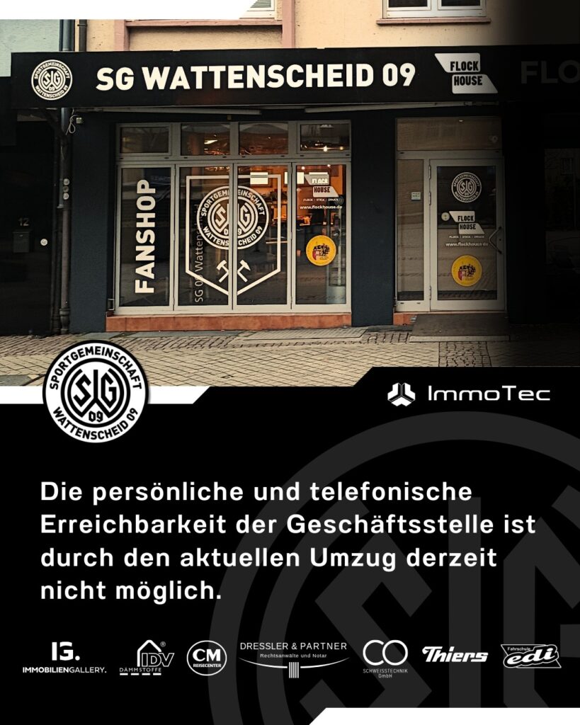 Geschäftsstelle wegen Umzug nicht erreichbar