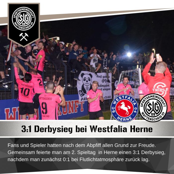 Derbysieg SG Wattenscheid Westfalia Herne